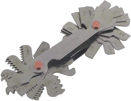 Misuratore di distanza di avvallamento in acciaio inossidabile - precisione del misuramento - 60° 55° metrico - materiali di alta qualità - ideale per uso professionale