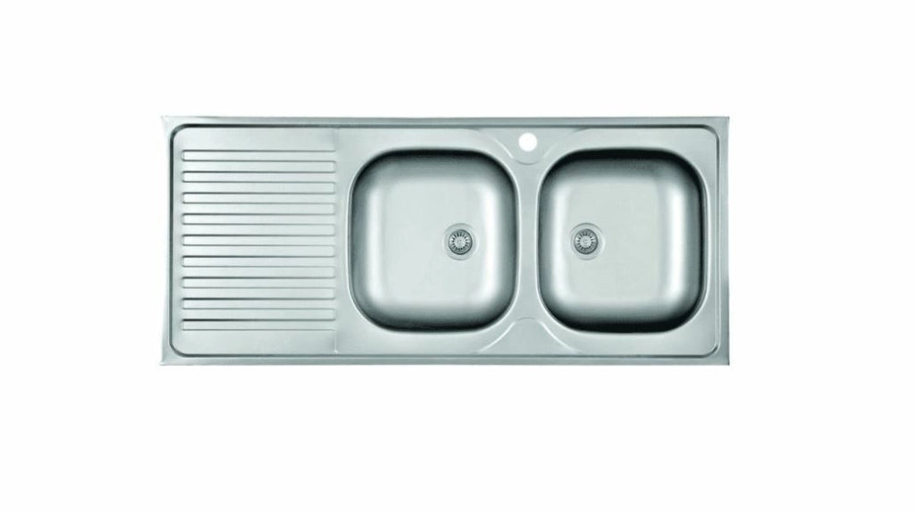 Lavello Appoggia 2 Vasche Dx C/Goccia 50X120Cm - Mabel
