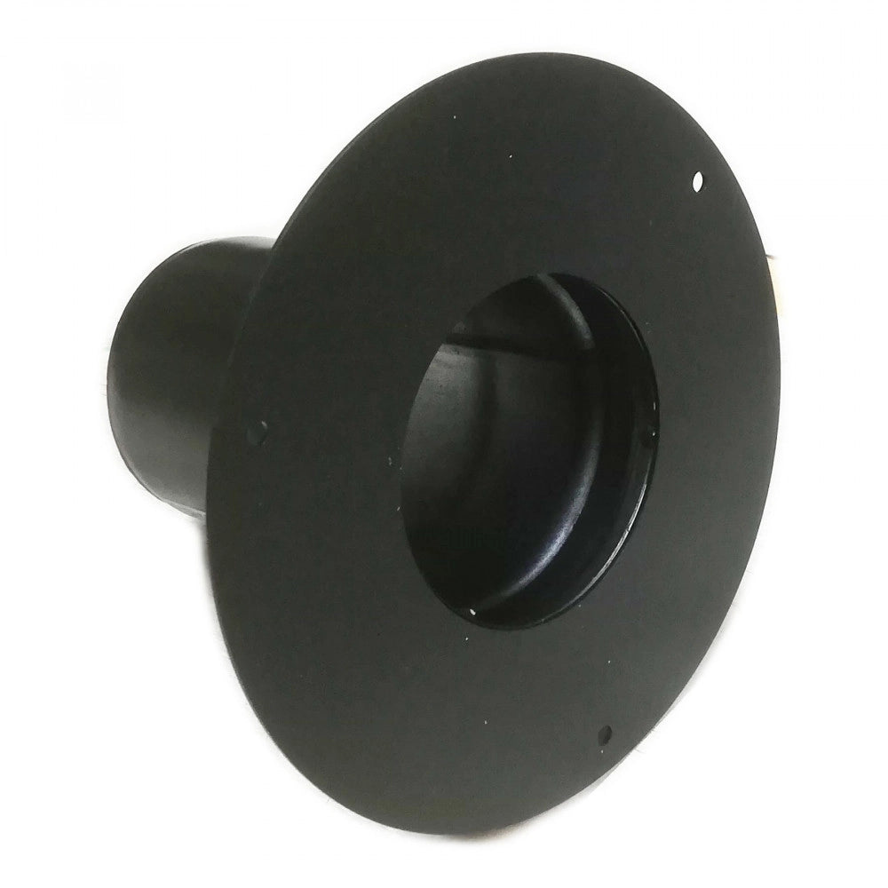 Rosone unico nero pellet da 100mm universale ( 100/180mm )