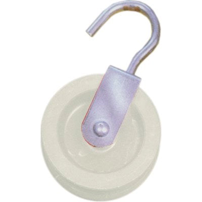 CARRUCOLA NYLON + GANCIO - ZINCATO D.MM 50- 12 pezzi