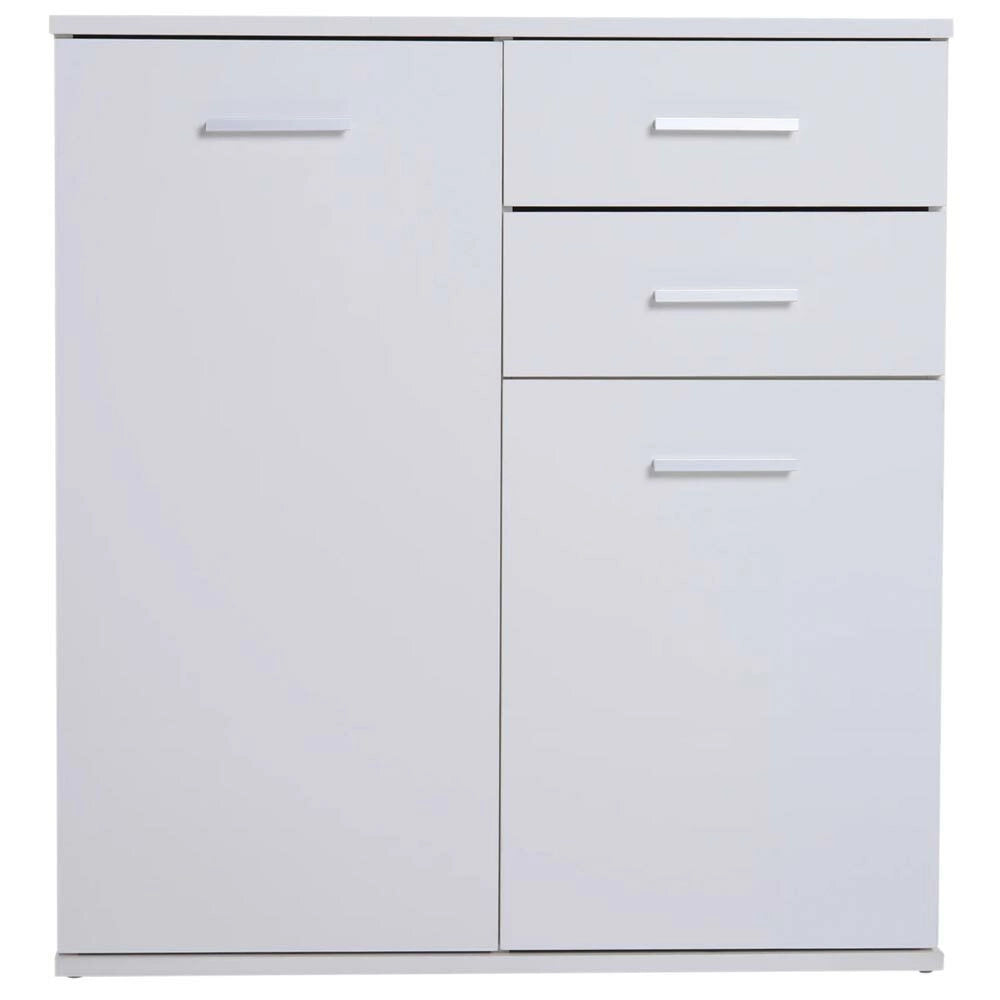 Mobile Madia con Cassetti Ante 2 Ripiani Mobiletto Credenza Cucina Bagno Moderna