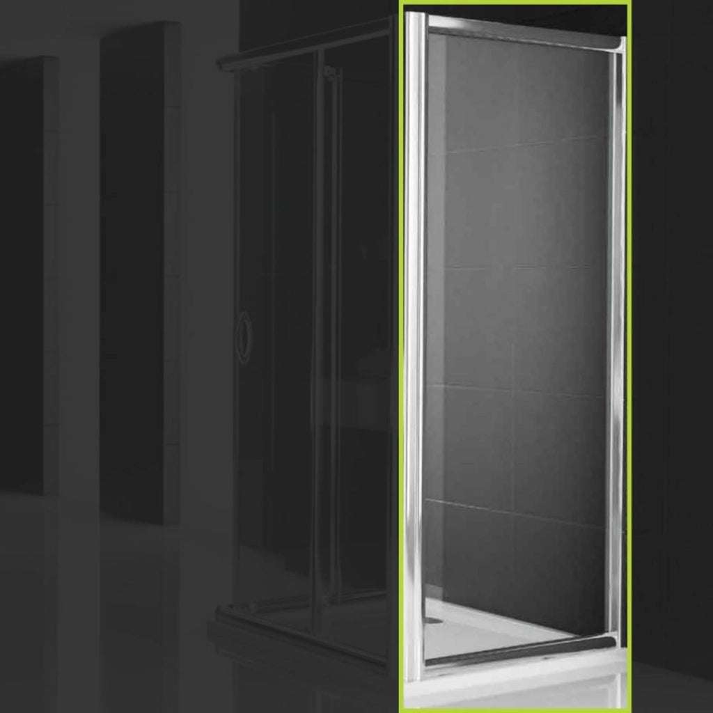 Ogomondo parete fissa laterale in cristallo per box doccia angolare con due ante *** misure 77-80xh190 cm stampato, c...