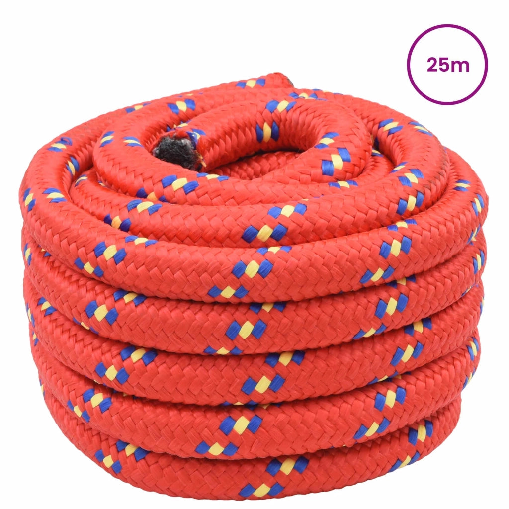 Corda | Fune da Barca 25 m 3 Rosso PP