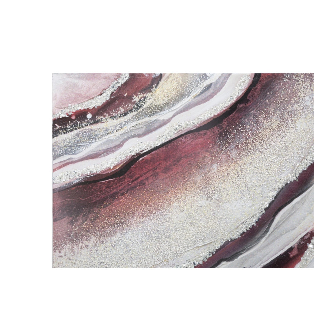 Stampa su Tela Marmo 8, Multicolore, Legno, 80x2,8x80 cm