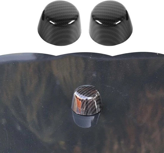 Accessori decorativi esterni in fibra di carbonio per Jeep Wrangler JK 2007-2017 - Fibra di carbonio - Decorativo - Fibra di carbonio a grana - Finitura nera.