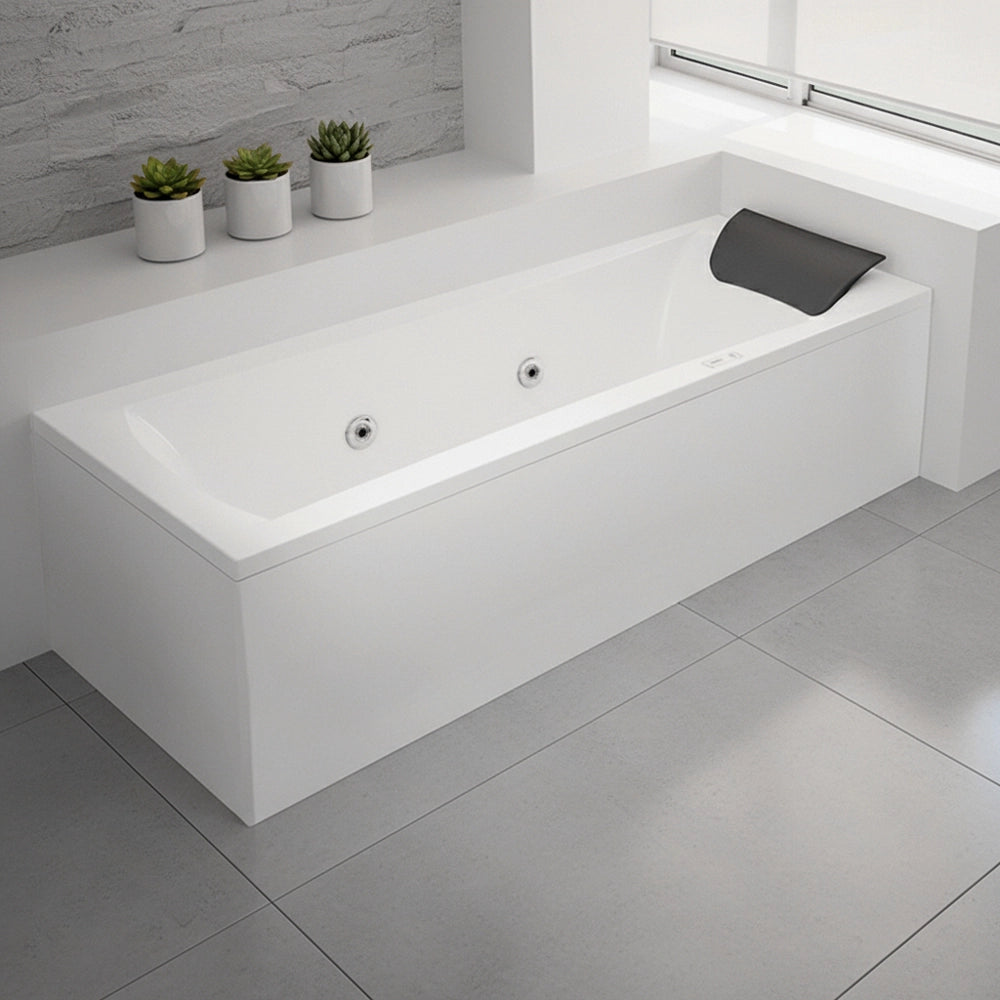 Vasca da bagno idromassaggio 170x70 a 6 JET bianco lucido con cuscino antibatterico Ypsilon
