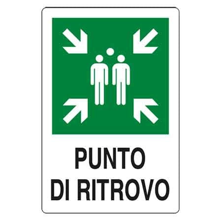 CARTELLO' PUNTO DI RITROVO' 20x30 cm - 10 pezzi
