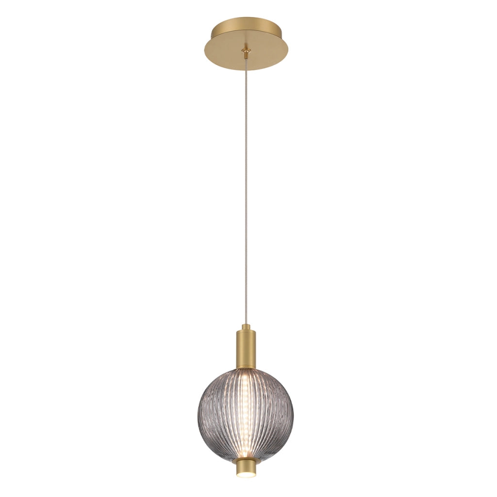 Lampada a sospensione Palmas oro fumé Ø15 LED 12W Quintiesse