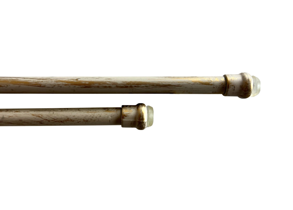Bacchette Tende A Pressione Bastone Tenda Estensibile Astina Con Molla - 30-40 - Bianco-Oro