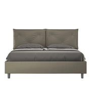 BS COM Letto matrimoniale contenitore imbottito 160x190 similpelle cappuccino