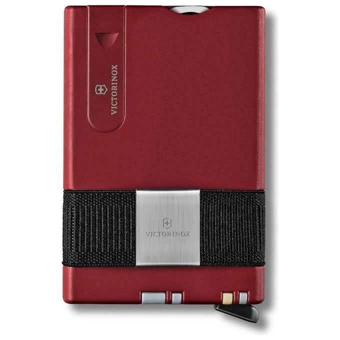 Victorinox 0.7250.13 Smart Card Wallet Portafoglio 2 in 1 con 10 Funzioni Capacita' 6 Carte Protezione RFID Materiale ABS Cellidor colore Rosso