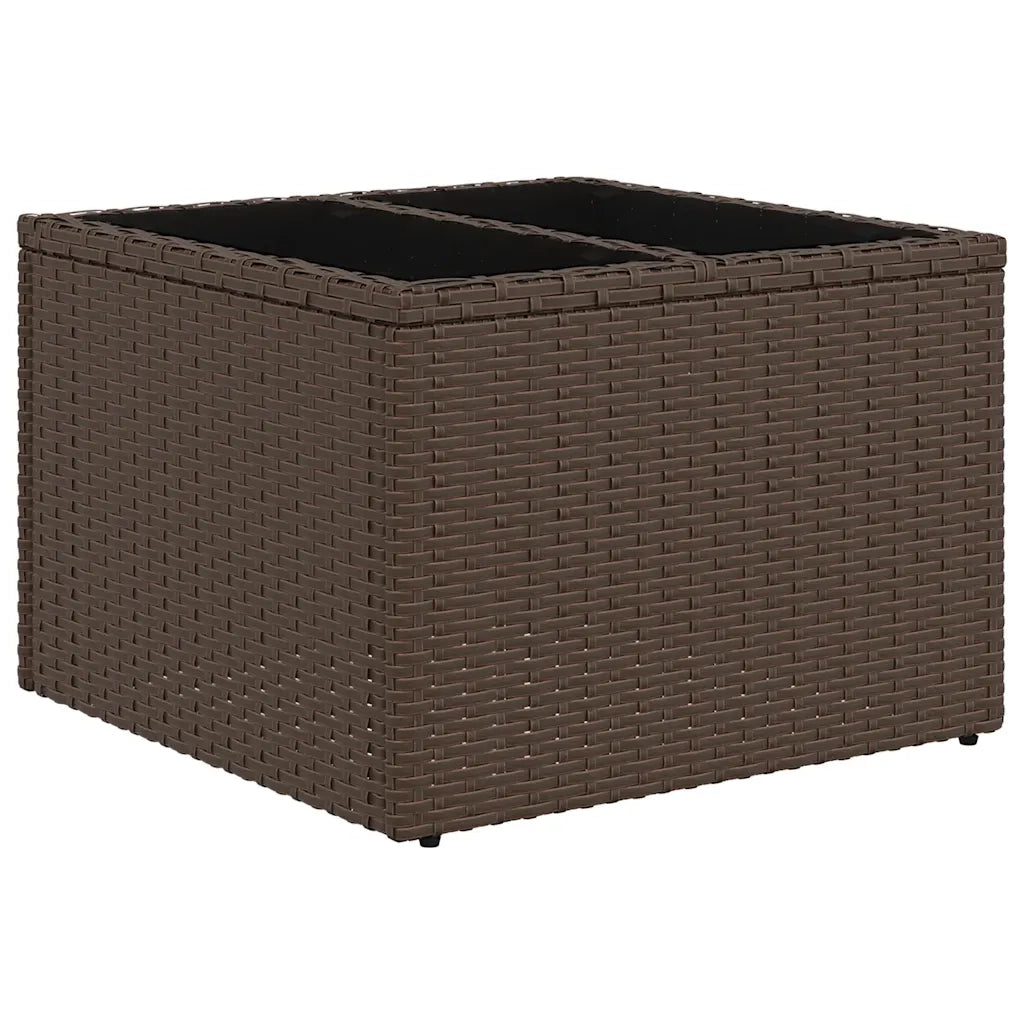 Set Divani da Giardino 9pz con Cuscini Marrone in Polyrattan 3218063