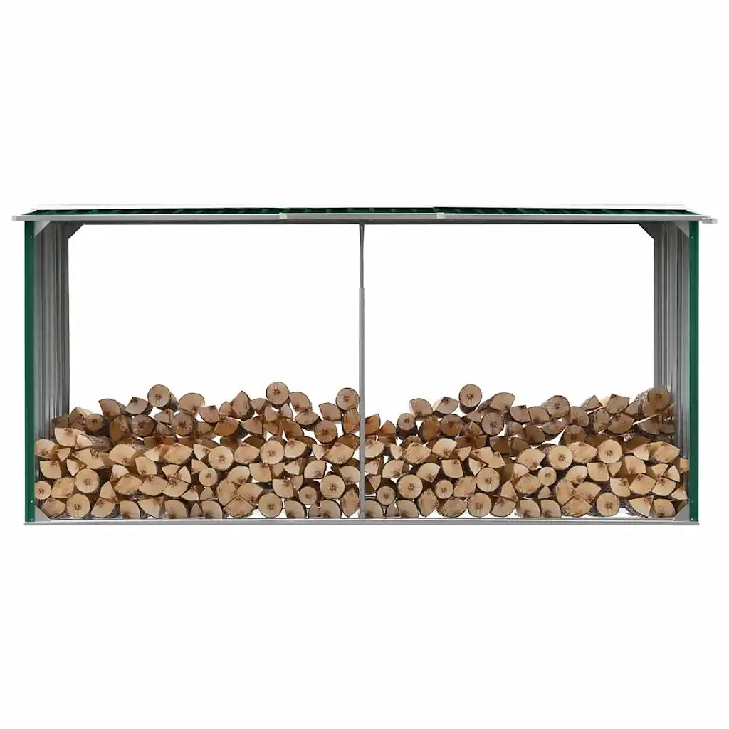Capannone da Giardino in Acciaio Zincato 330x92x153cm Verde 47086