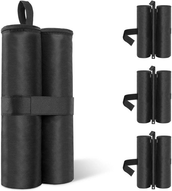 Set di sacchi di sabbia 4 pezzi - Sacco di sabbia per tenda da festa - 600D tessuto Oxford - Capacità 14,8 L - Protezione robusta contro il vento - Sacco di sabbia per stabilizzazione