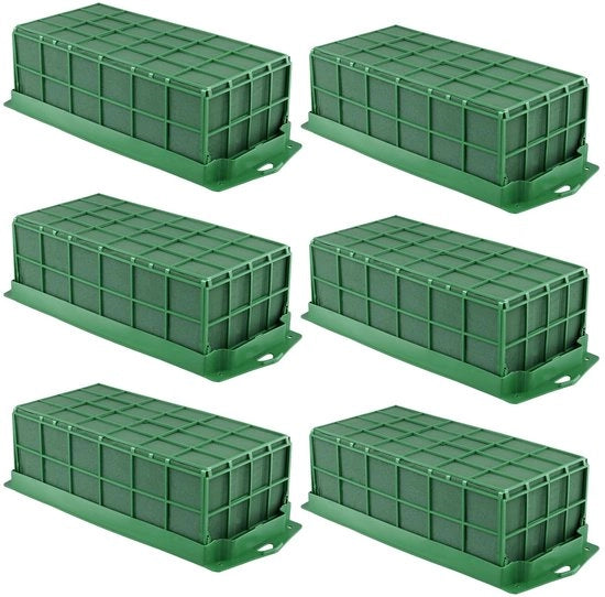 Schiuma per cucire fiori 6 pezzi - Spatola per cucito con becco - Capacità di assorbimento - Forma rettangolare - Per fioristi - 29,5 x 11,7 x 8 cm