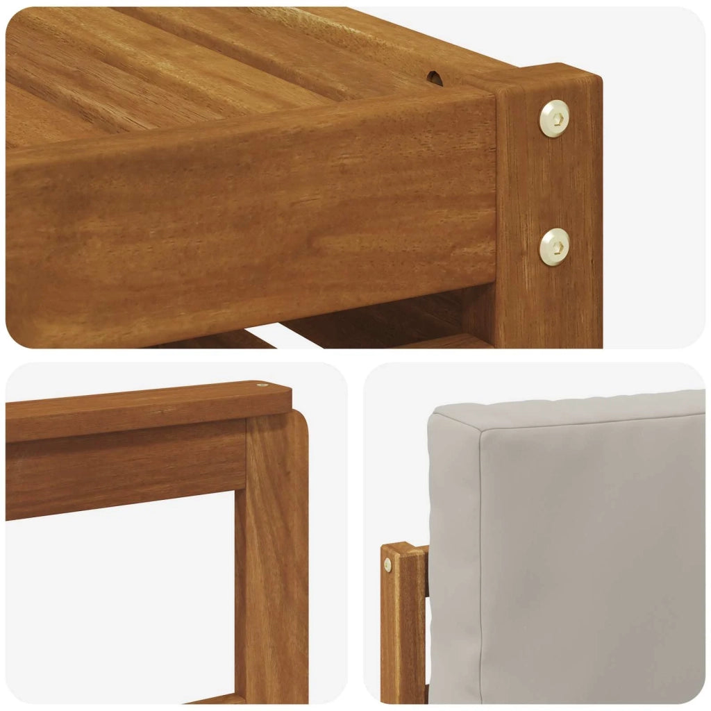 Set divano sezionale con cuscino 7 pcs Grigio Naturale e Chiaro 3374916