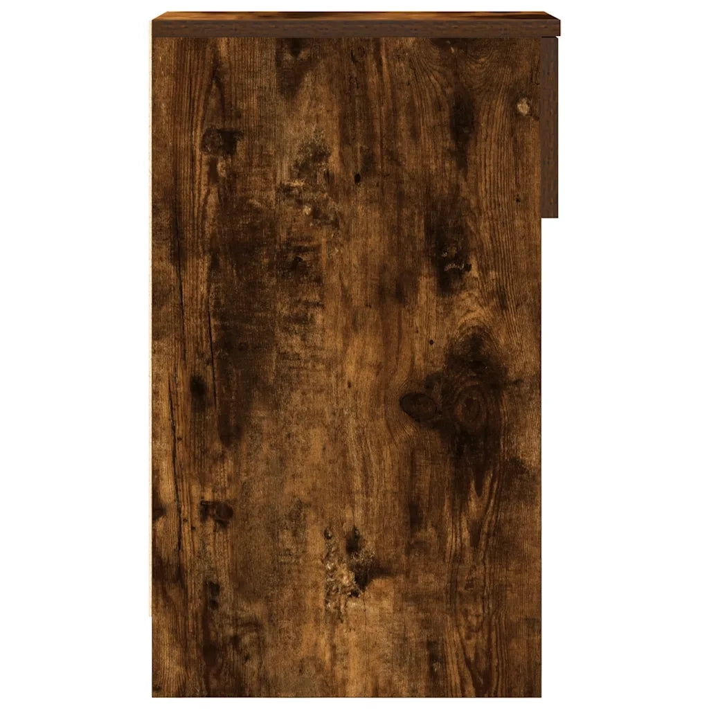 Comodini con Cassetto 2 pz Rovere Fumo 20x36x60 cm 858704