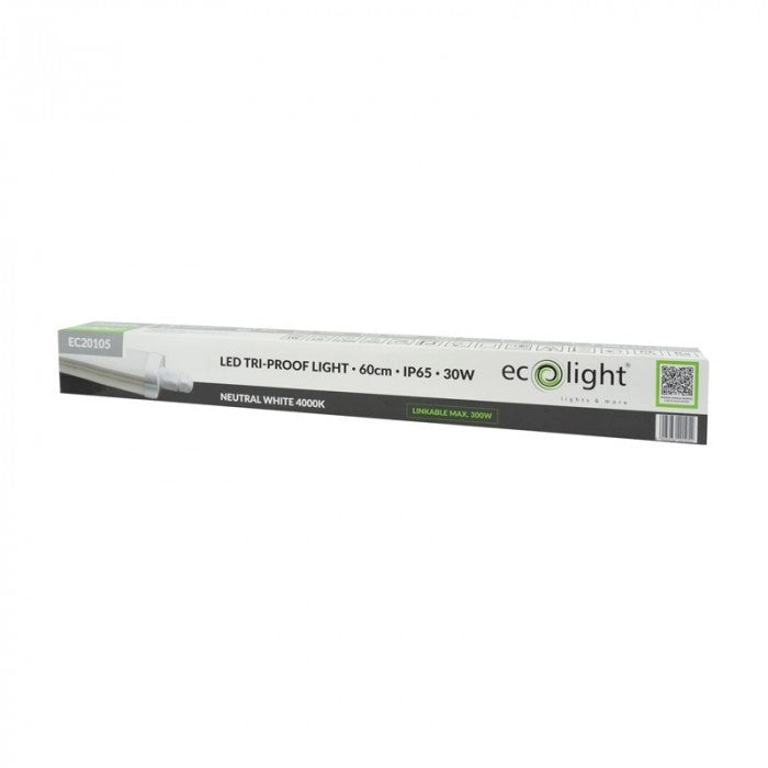 Plafoniera lineare LED 60cm 30W 3300lm 4000K IP65