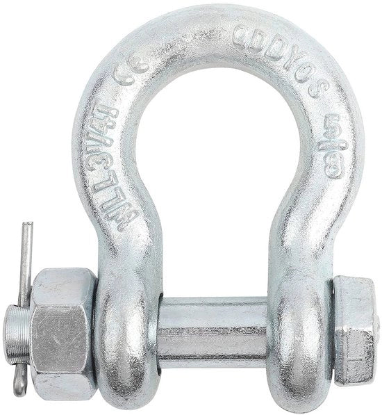 Anello di ancoraggio in acciaio leggero a forma di arco - 3,25T - Zinco - Acciaio lamellare - Adatto a pesi elevati