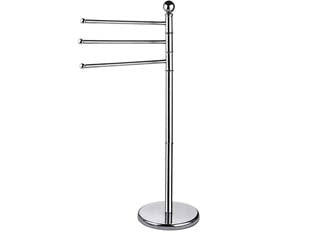 PORTA ASCIUGAMANI A PIANTANA IN ACCIAIO INOX  base ø cm.29  altezza totale cm.90    AGLAIA