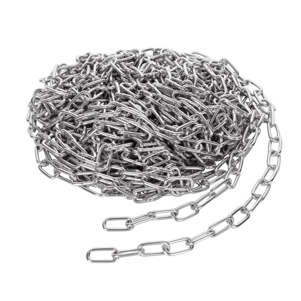 Catena in acciaio zincato a maglie corte 3mm, DIN5685A, 50m
