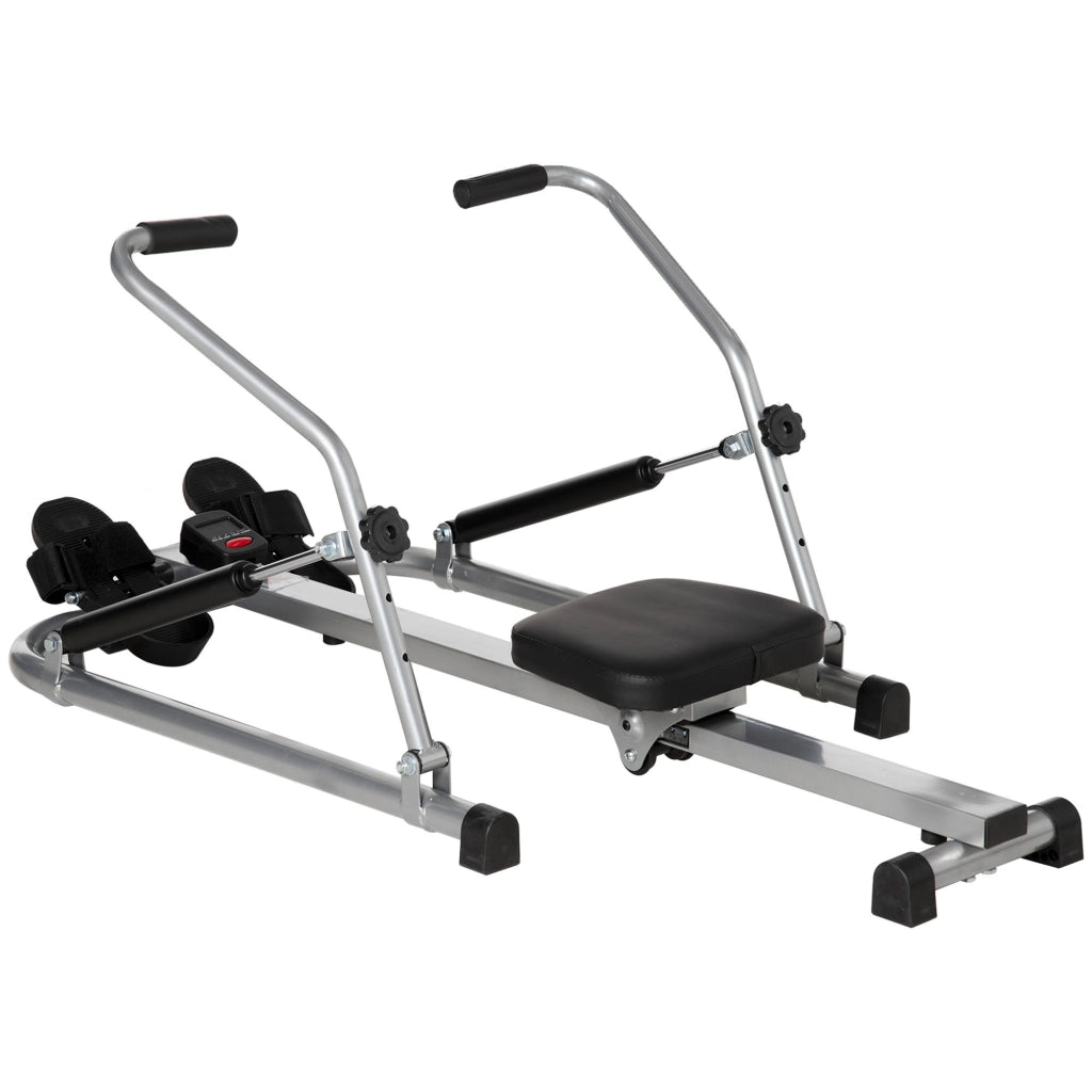 EasyComfort Vogatore Pieghevole, 4 Livelli di Resistenza e Display, Acciaio e ABS, 129x70x70 cm