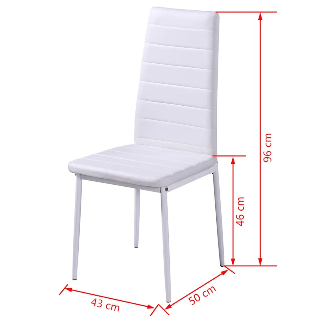 Set Tavolo da Pranzo 5 pz Nero e Bianco 242989