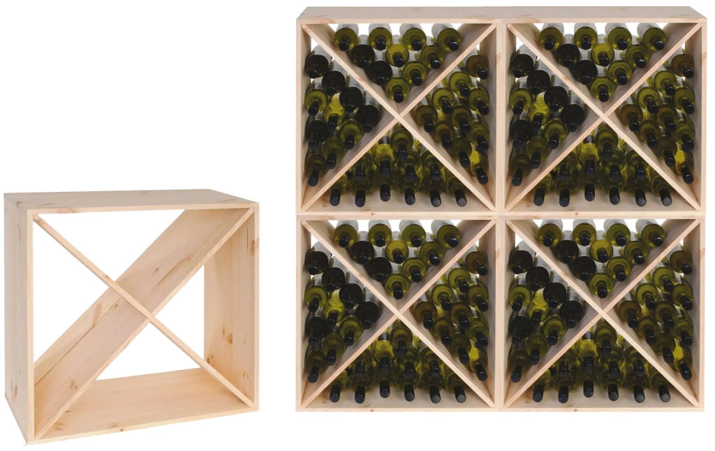 PORTABOTTIGLIE ALBERIAMO CUBO CON 24 POSTI