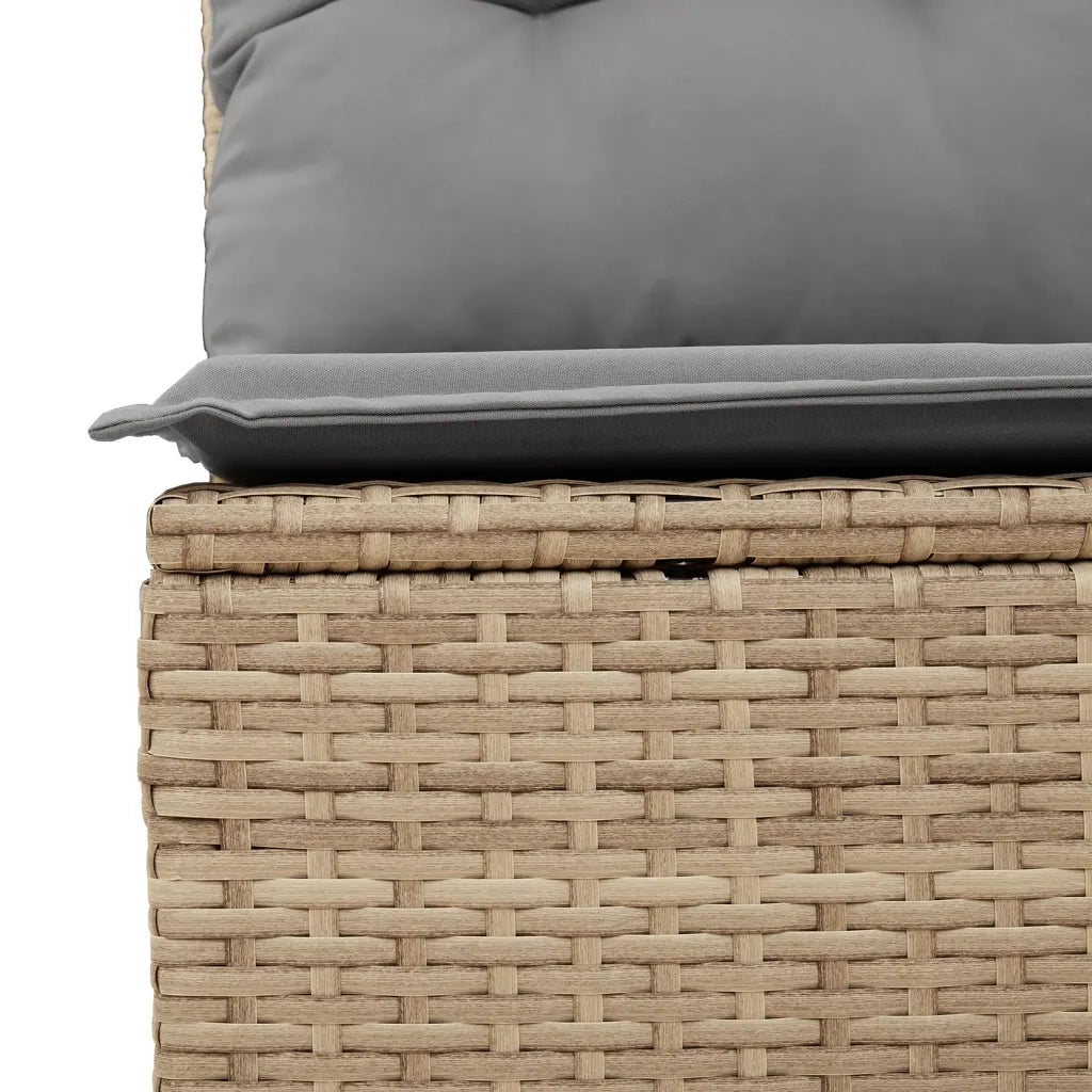 Set Divano da Giardino 6 pz con Cuscini Beige Misto Polyrattan 3256444