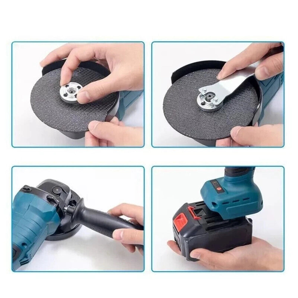 Trade Shop - Smerigliatrice Angolare A Batteria Flex Disco 125mm 88v 10.000 Giri/min 2 Batterie -