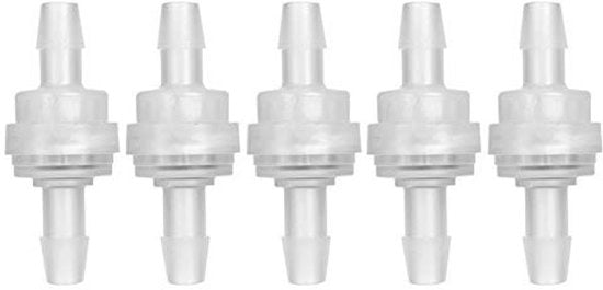 Valvola di una sola direzione - Valvola di ritorno - Materiale in plastica resistente - 6mm - Trattamento dell'acqua - Pulizia dell'aria - Adatto a diverse applicazioni