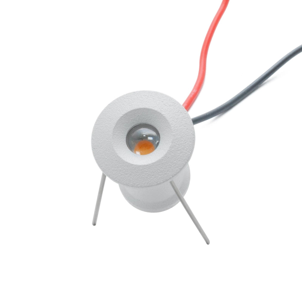 Mini faretto IP65 LED 1W resa 12W incasso punto luce 12V box doccia cielo stellato segnapassi luci gradini barca camper BIANCO 3000K