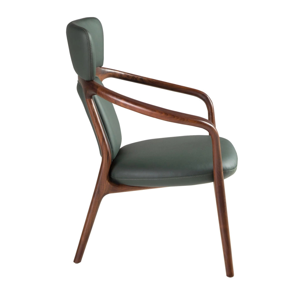 Poltrona in similpelle verde scuro