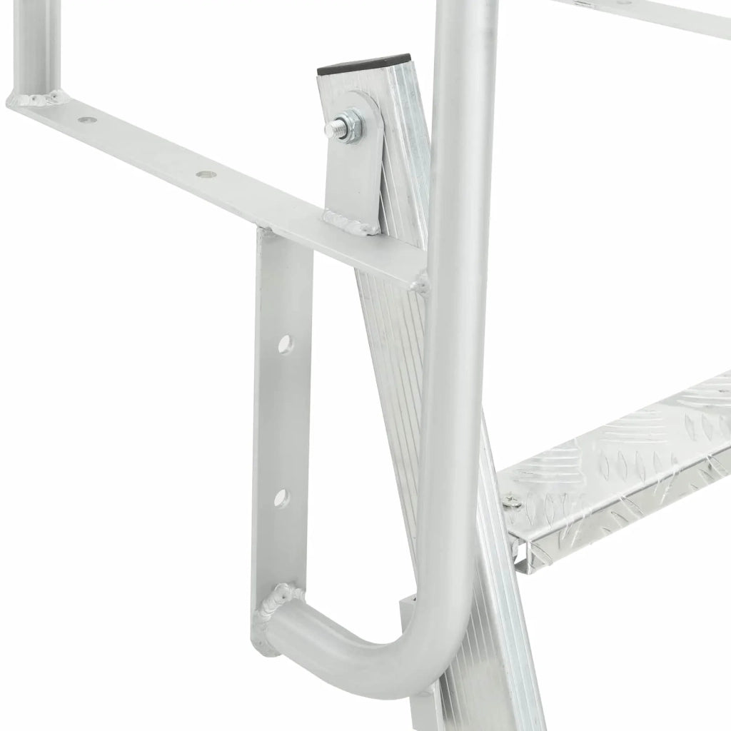 Scala da Dock a 4 Gradini Argento 58 x 77 x 166 cm Alluminio