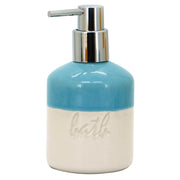 Dispenser in ceramica blu/bianco - serie Bath