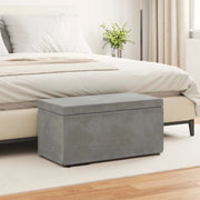 Pouf Grigio chiaro Velluto e Legno Ingegnerizzato 876780