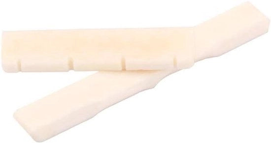 Set di sostituzione per ponte di chitarra - Ukulele - Ponte a slot - Ponte per chitarra - Ponte in osso - Adatto per chitarra ukulele a 4 corde - Ponte in osso per chitarra a 4 corde - Sostituzione per chitarra ukulele a 4 corde