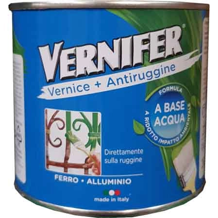 SMALTO ANTIRUGGINE ALL'ACQUA 'VERNIFER' SATINATO 500 ml - Bianco - AREXONS