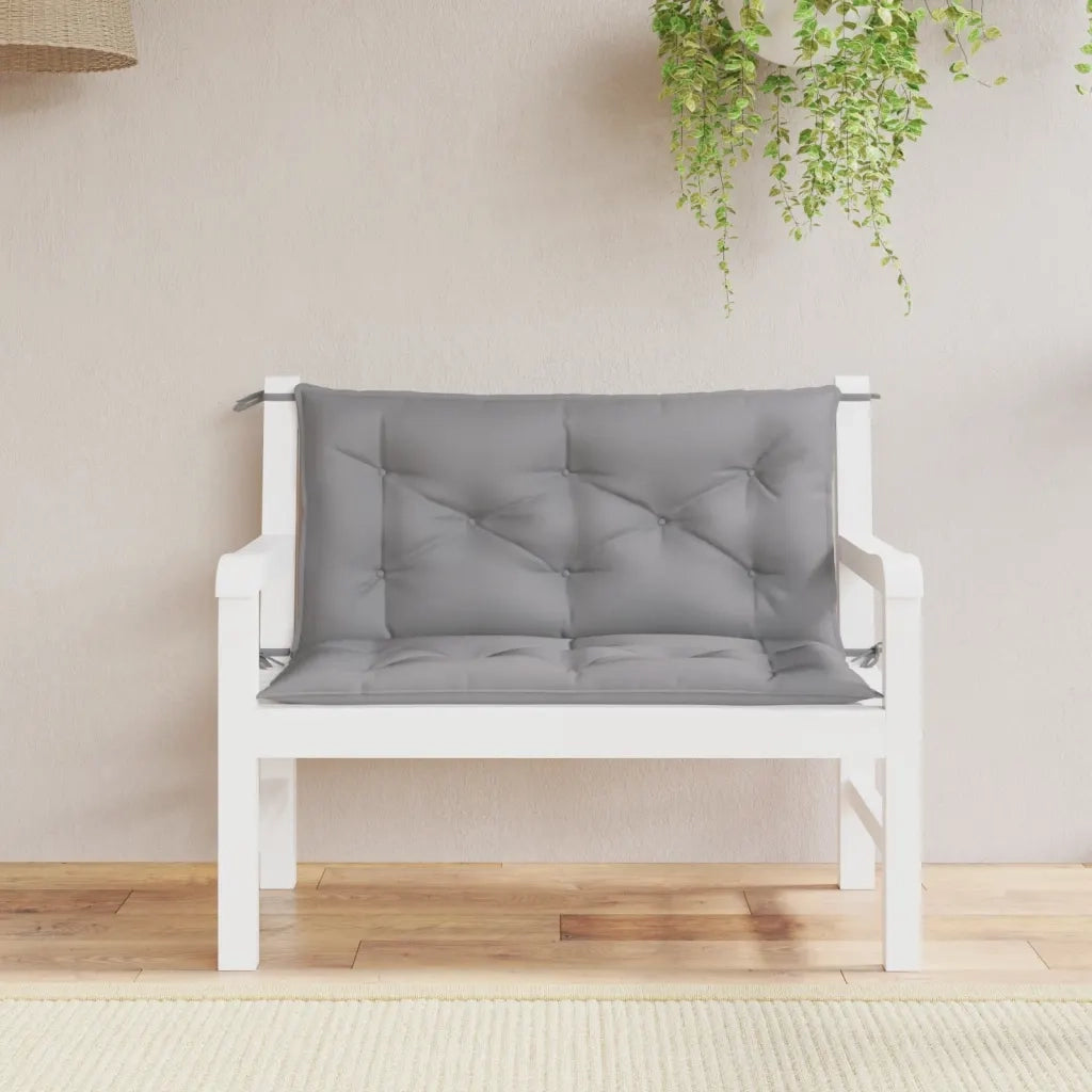 Cuscini Panca da Giardino 2pz Grigi 100x50x7cm Tessuto Oxford 361660