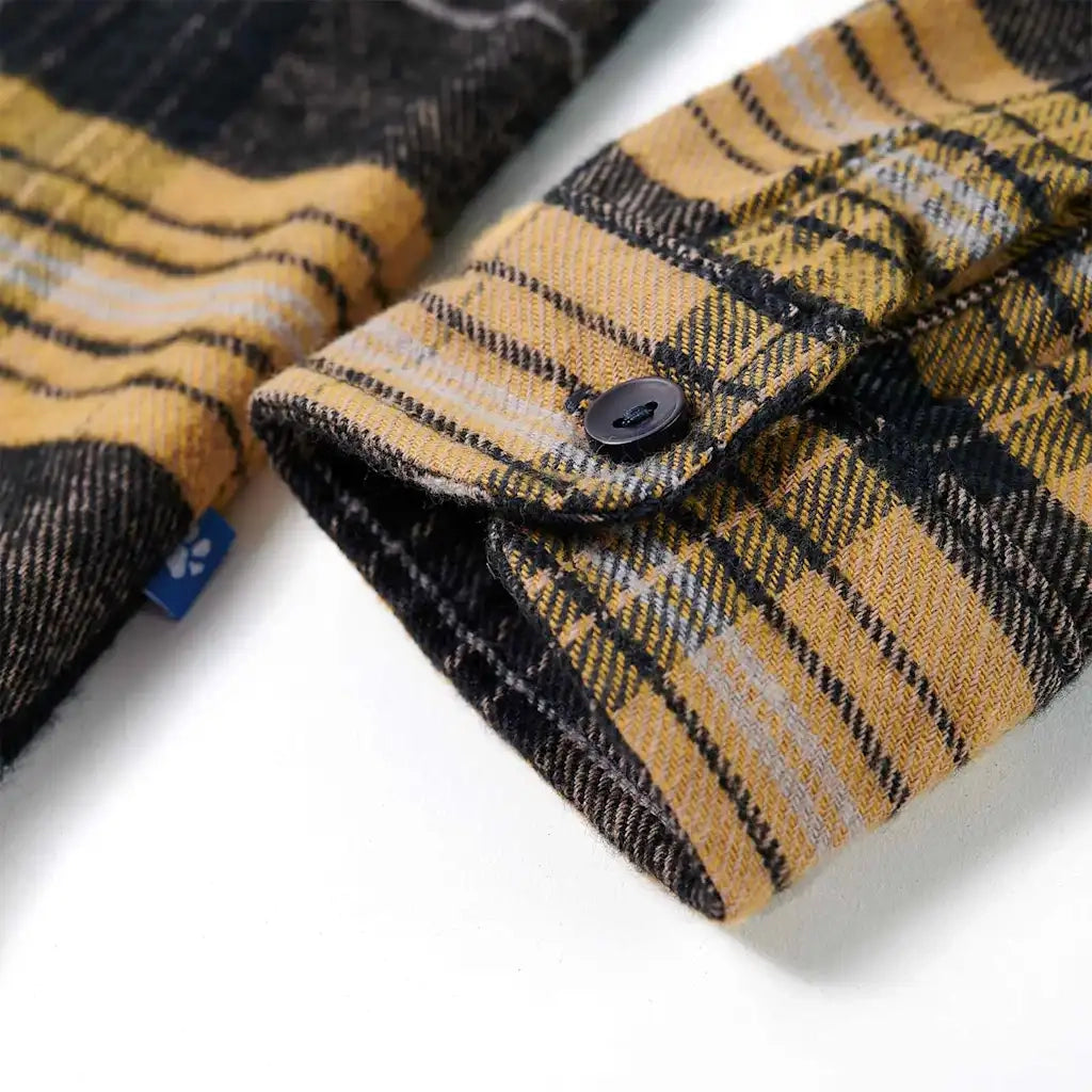 Camicia a Quadri da Bambino Gialla e Nera 116