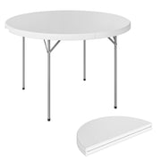 Tavolo Pieghevole da Pranzo ¨C Minimal ¨C Bianco 120x120x74 cm
