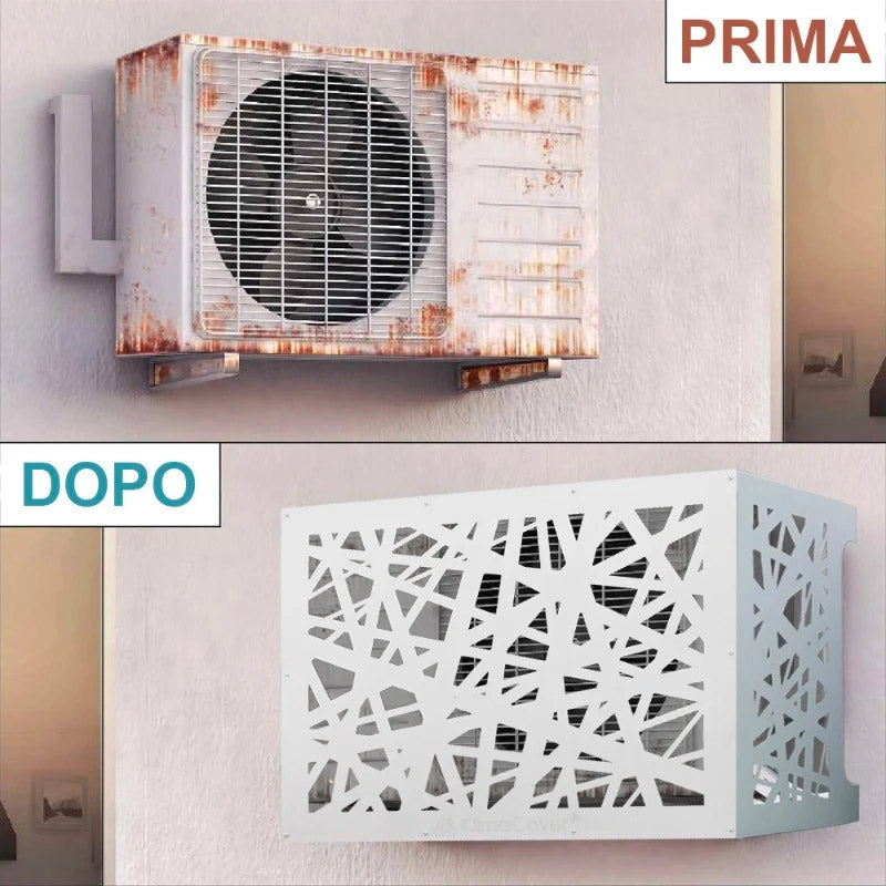 Copri Condizionatore 96x52x82 cm in Alluminio Glam L Bianco