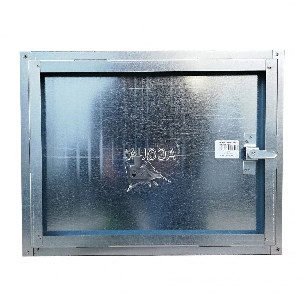 Sportello portello porta zincata per chiusura nicchia contatore acqua, scegli se  lc 50 x hc 50 cm ( ln 46 x hn 46 cm )