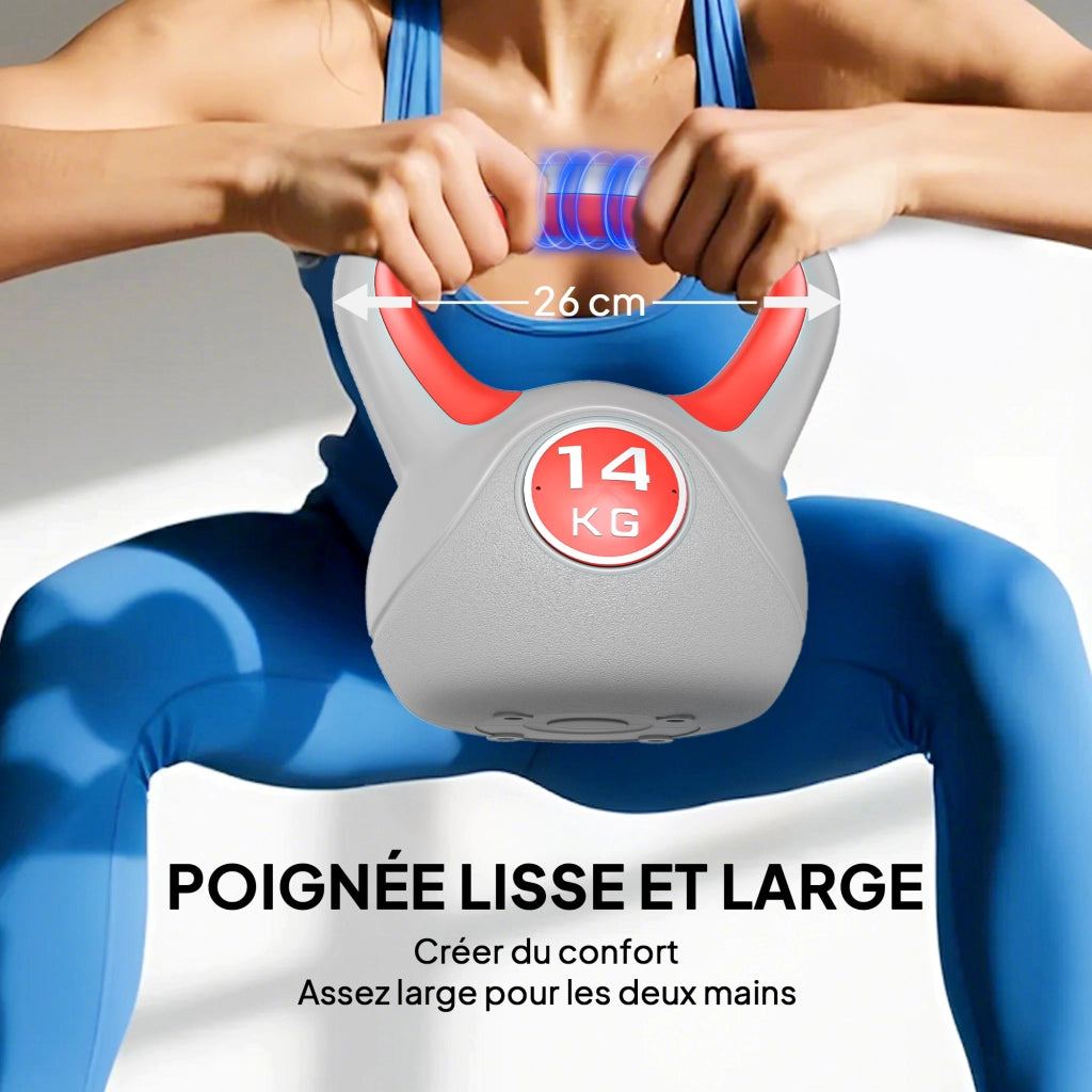Kettlebell ¨C Minimal ¨C 14 kg, 26x18x32 cm, rosso