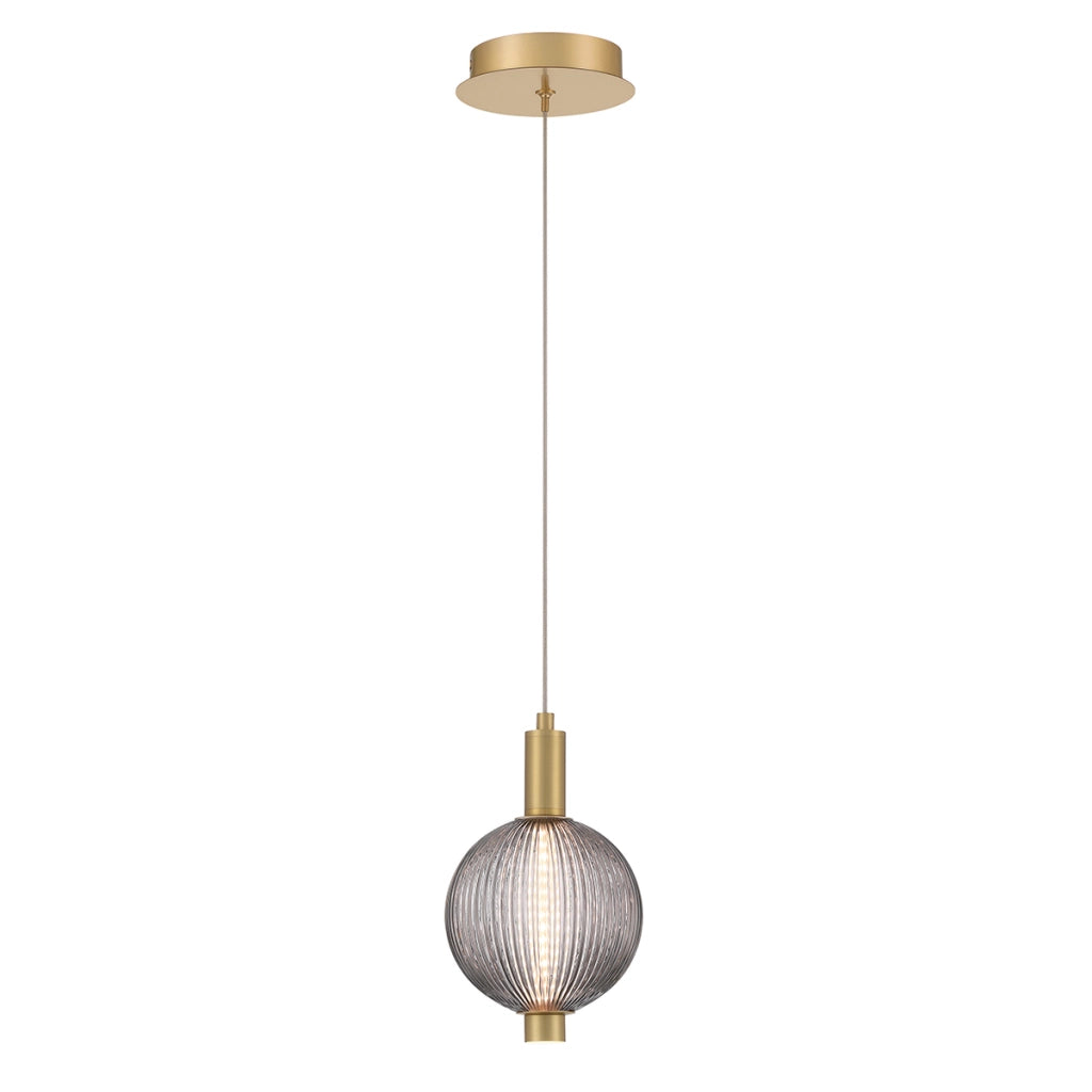 Lampada a sospensione Palmas oro fumé Ø15 LED 12W Quintiesse