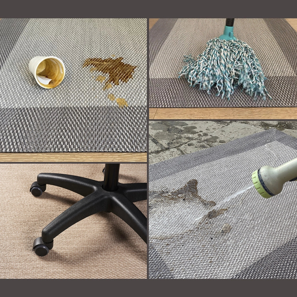 Tappeto vinilico di alta qualità beige-cioccolato 120x180
