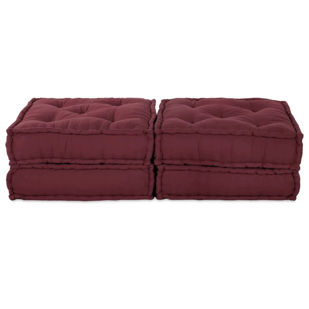 Divano modulare 2 pz-Sofa Modulare-Divanetto Bordeaux 140 x 70 x 36 cm Tessuto