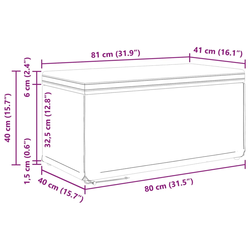 Pouf Grigio scuro Tessuto e Legno Ingegnerizzato 876774