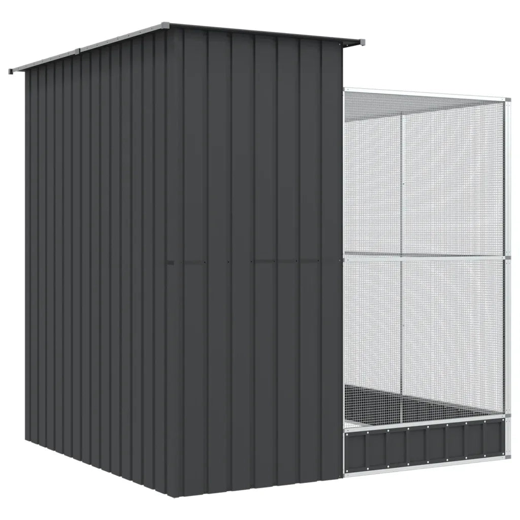 Voliera con Estensione Argento 209x203x216 cm Acciaio 3216426
