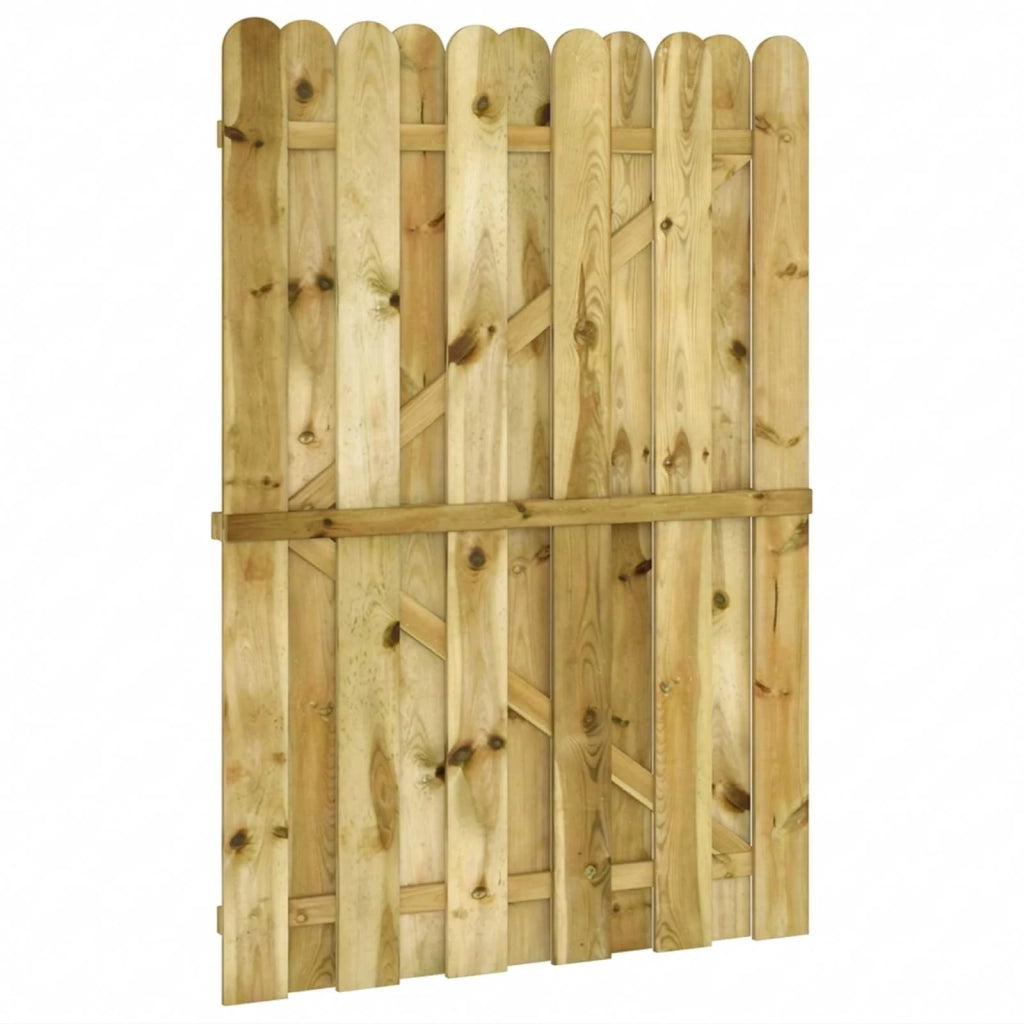 Cancello da giardino 100 x 150 cm Legno Massello di Pino Verde 42048115